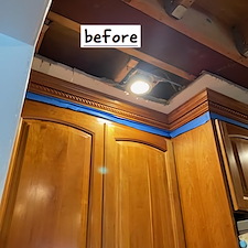 Insurance Repair & Refinishing kitchen Cabinets, New Countertops and Backsplash 7